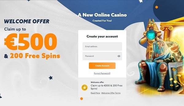 Get 100% bonus and 200 Free Spins! 