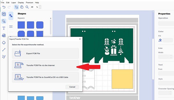 Export your Christmas Gift Box to your Scan N Cut using Transfer FCM File Via the Internet or Export FCM File using a USB thumb drive