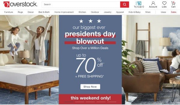 Overstock | Top President's Day Sales | OPAS