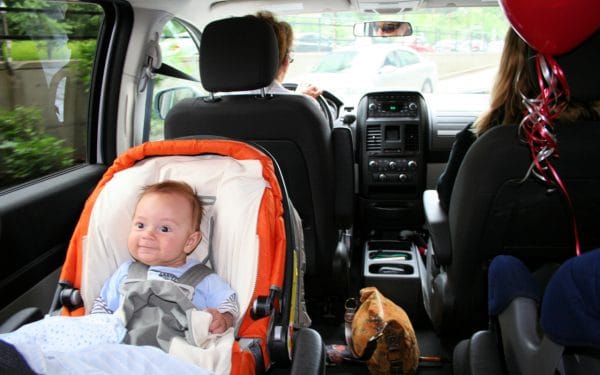 Traveling with a Newborn - Riding in Rental Car