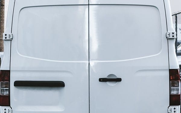 Top tips for keeping your tools safe - The rear of a work van.