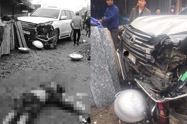 Lexus biển ngũ quý 7 tông chết một phụ nữ