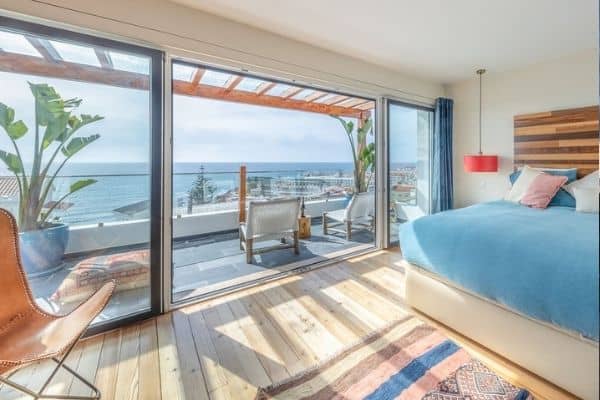 Ericeira Ocean View Villa master bedroom - one of the best places to stay in Ericeira