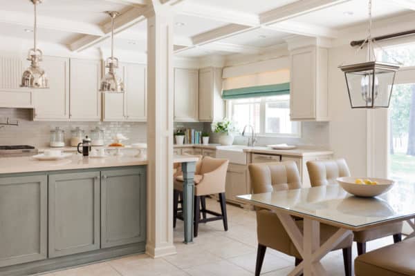 sherwin williams wool skein and topsail – bright and airy kitchen for the ultimate contemporary feel