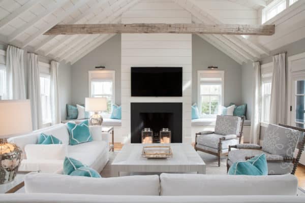 try a coastal style living room with gray and white combo on walls and upholstery