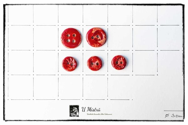 Knoflík květina 2 cm - Obrázek 2