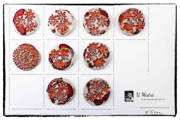 Knoflík ornament 5 cm - Obrázek 2