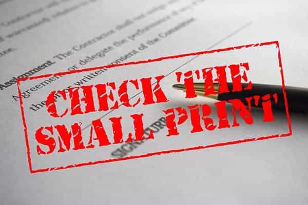 contractors should check the small print on their contracts before they leave a contract early