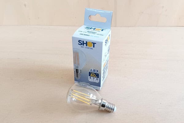 Lampadina LED Shot 4,5w E14 470Lm - forma a sfera