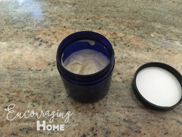 Homemade Body Butter stored in jar.