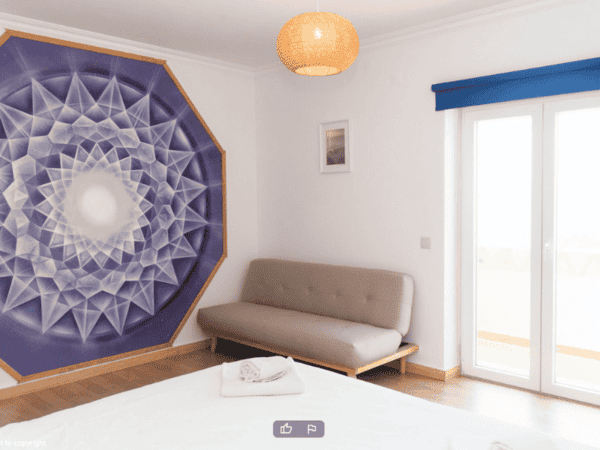 Surf Yoga Portugal guest bedroom.