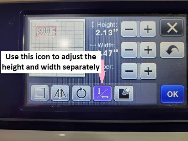 This icon will allow you to change whether you are adjusting the height and width in equal portions or increasing or decreasing one edge more than the other.