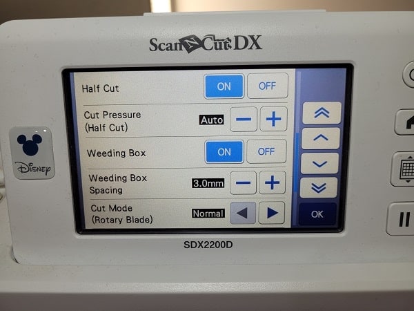 Default setting for the Weeding Box which is 3.0. Shows the black box denoting a "default" setting.