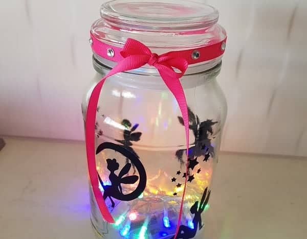 Finished fairy light jar for the post