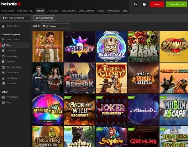 No Deposit Casino Bonus at Betsafe.com