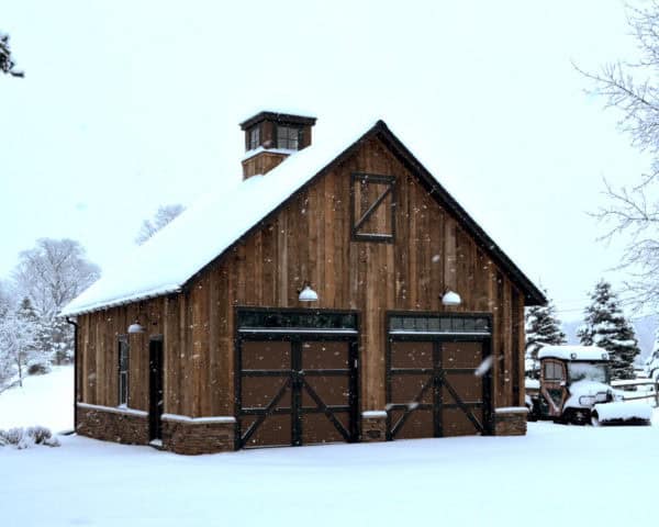 customize wood and metal barn style garage doors for your wood exterior