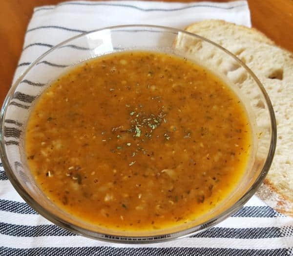 Tomato mint lentil soup
