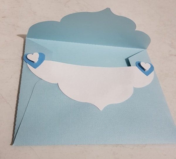 Extra piece of card and hearts attached in the post how to make a large envelope