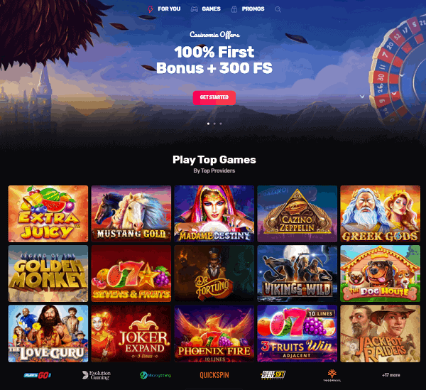Casinomia 300 free spins
