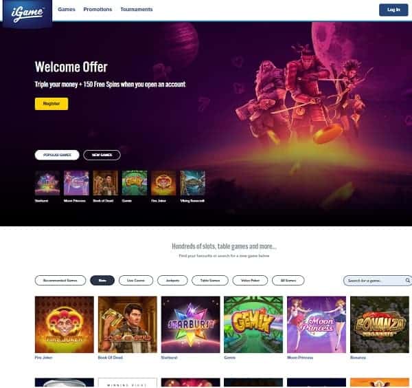 iGame Casino free bonuses