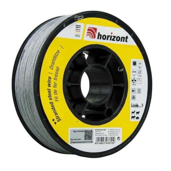 Slika jeklene žice na kolutu pokončno stoječem