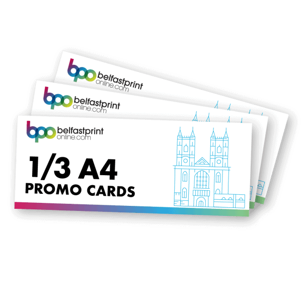 Belfast Print Online 1/3 A4 Promo Cards Litho