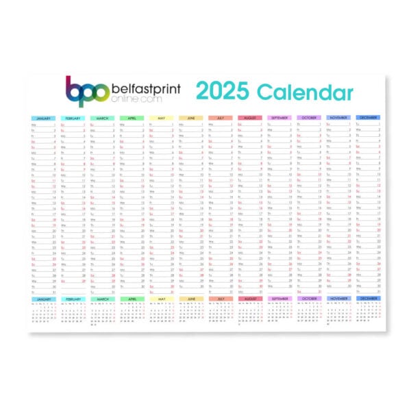 Branded A2 Wall Planner - Belfast Print Online