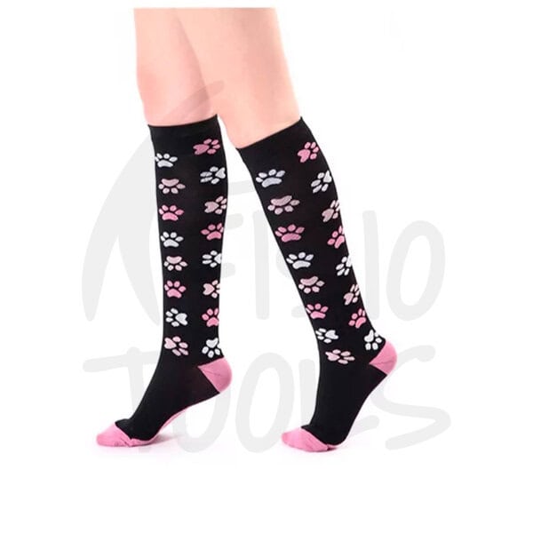 Medias de compresión para varices estilo huellas