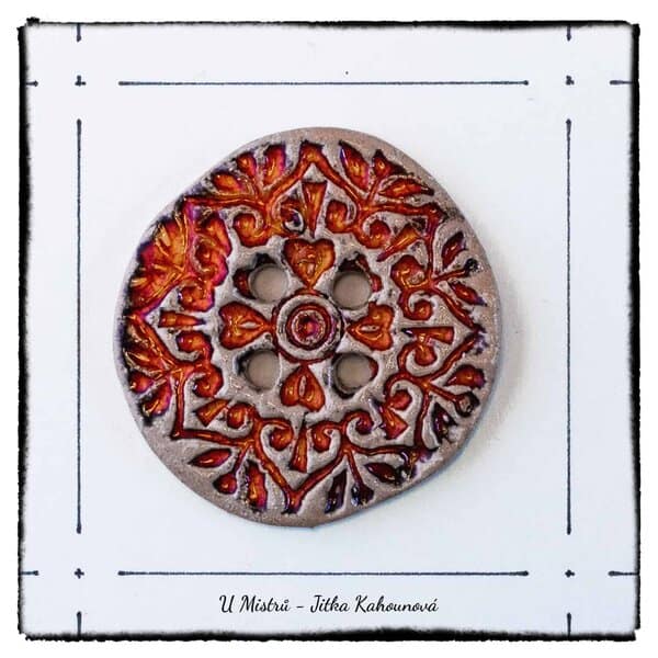 Knoflík ornament 5 cm