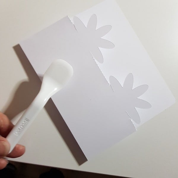 Base card for the 3D flower tri-fold card.