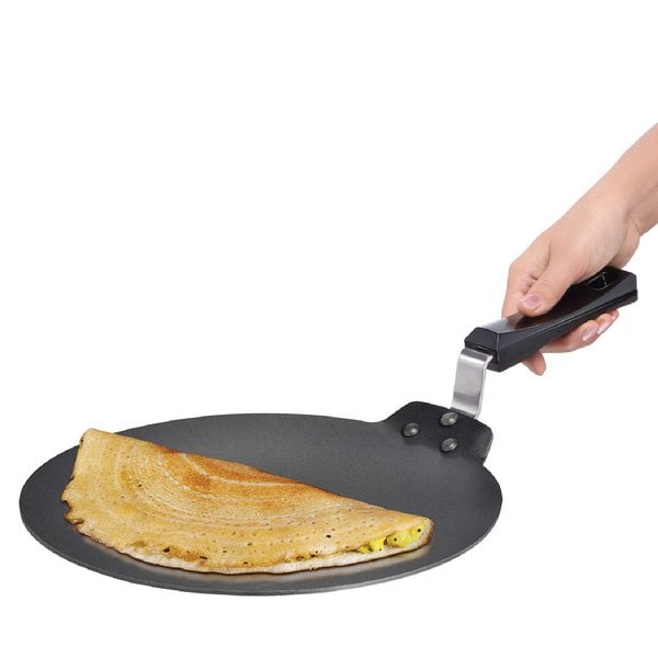 Hawkins Futura Nonstick Aluminium Dosa Tawa, 30cm, Black