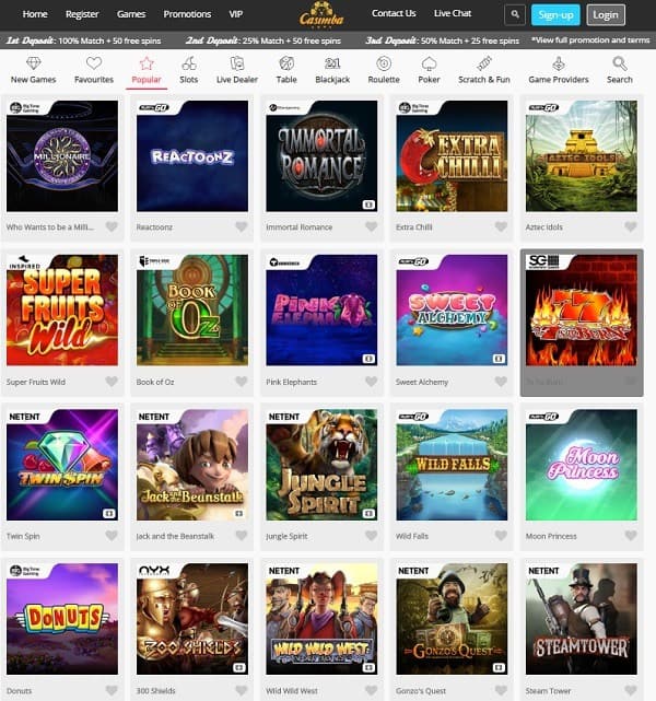 Casimba Casino Review & Rating 9.5/10.