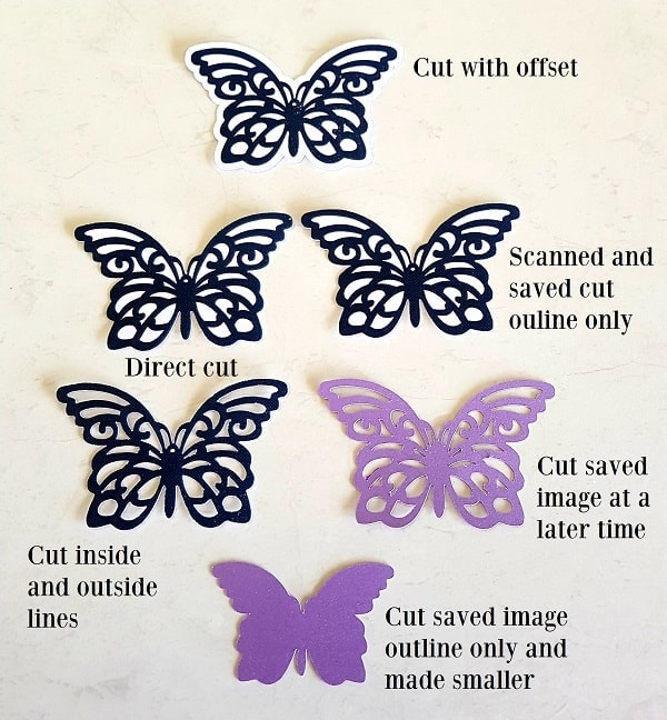 Scanned and cut butterflies done on the Scan N Cut