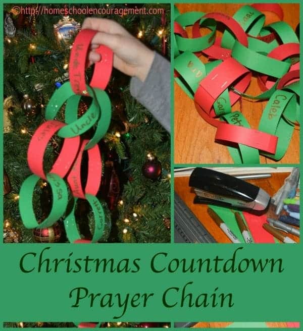 Are you looking for a new Christmas tradition? Try a Christmas Countdown Chain that will lead you to pray for those you love. Take a look at this post for more details on how you and your kids can add this to your family traditions.