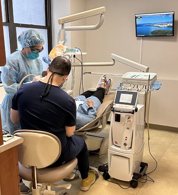Dr Cohen Performing LANAP surgery p01 v01 W600 LANAP Laser Surgery for Periodontal Disease