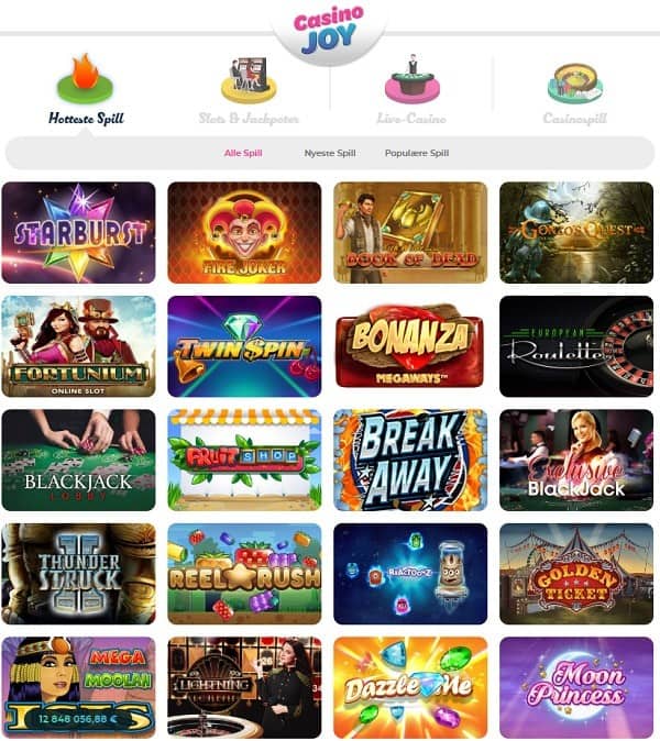 Casino Joy free spins on sign up