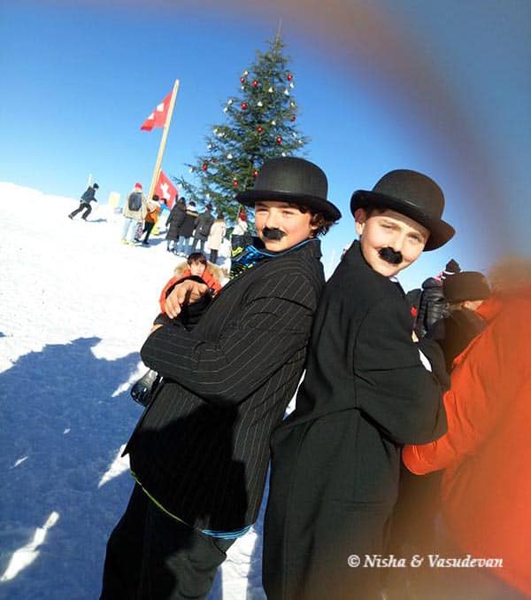 Kids as charlie chaplin jungfrau switzerland ©lemonicks.com