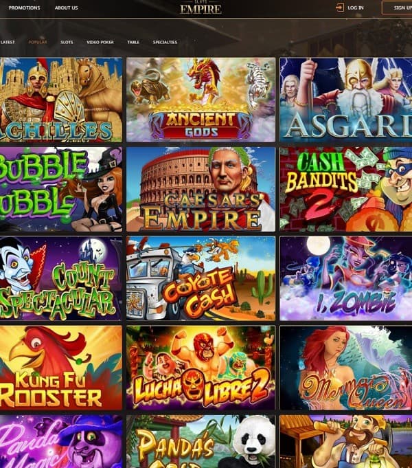 Slots Empire Online Casino review and rating