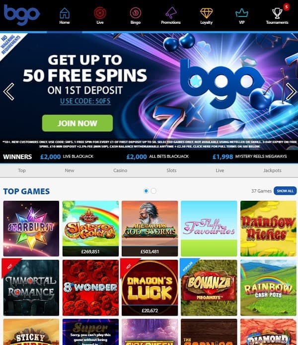 BGO Casino Free Spins 