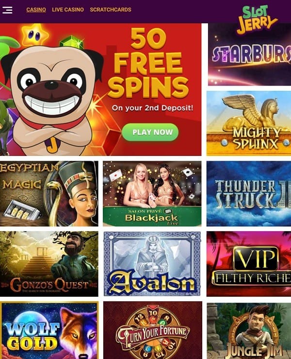 SlotJerry Casino Review - free spins, bonuses, promotions