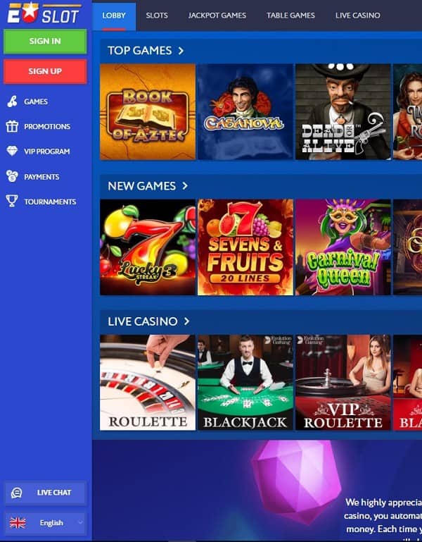 EUSlot Casino Overview