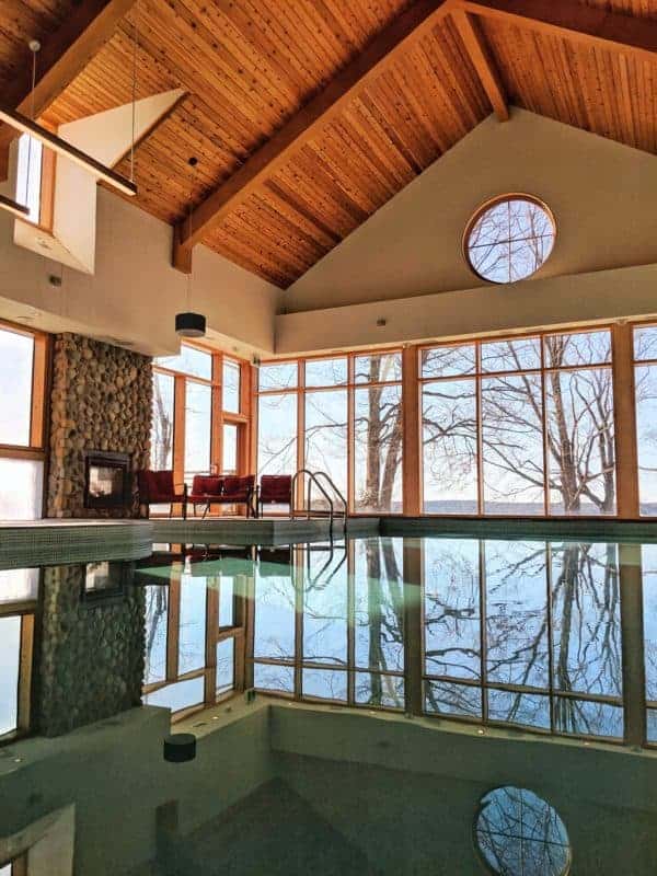 The indoor pool at Viamede Resort