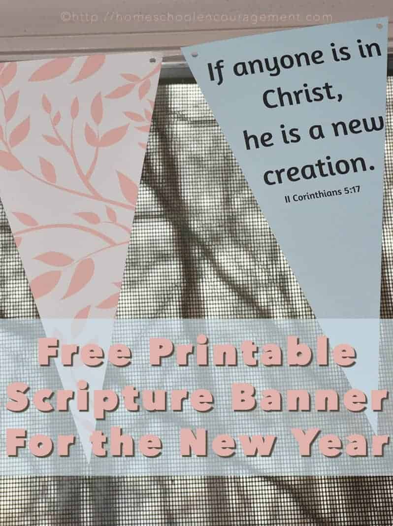 New Year Scripture Banner - Free Printable Banner