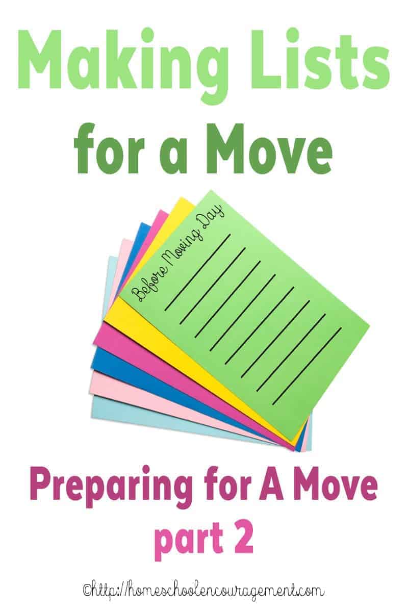 Making Lists for Your Move: Getting Ready for a Move - Moving Day