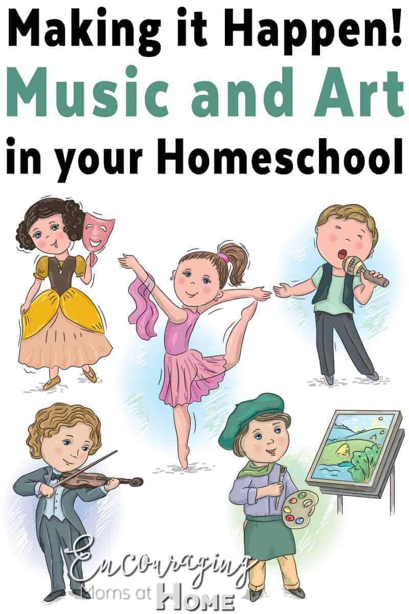 Being sure to include art and music in your homeschool day can be a challenge. Take a look at some successful tips to help you make music and art happen in your homeschool.