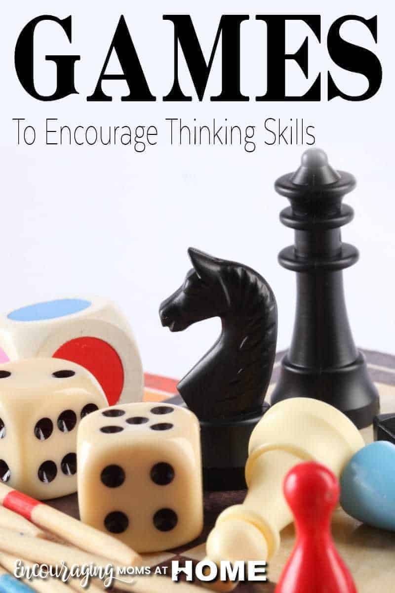 Does your family love to play games? Did you ever consider that games can promote learning? Here is a great list of games that encourage thinking skills.