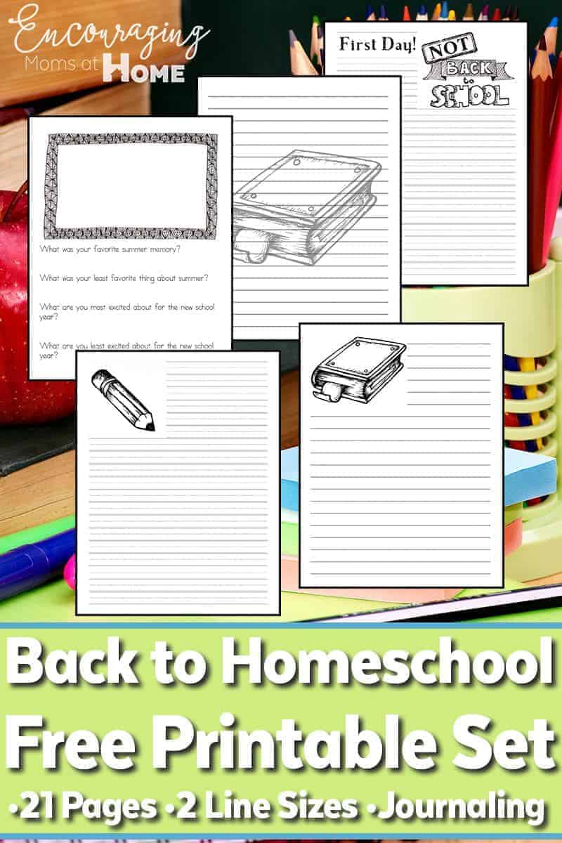 Back to Homeschool Printable Set for Homeschooling