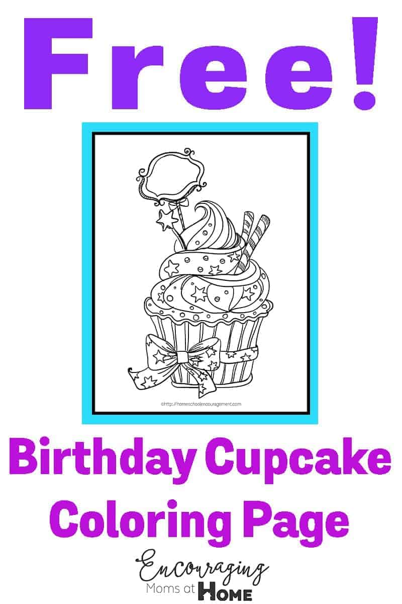 If you have a birthday kiddo in the house, they are going to love this beautiful cupcake coloring page.