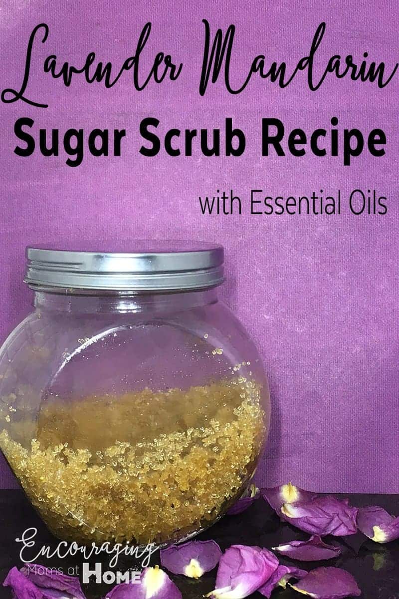 Do you love the smell of lavender?  Here is a sugar scrub recipe to make for an exfoliating massage for your hands and feet. It gives you a wonderful spa experience at home.  