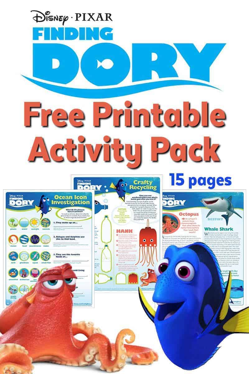 Free Printable Finding Dory Activity Pack